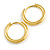 Minimalist Small Sleeper Hoop Huggie Earrings in Gold Tone Suitable for Men/Women/18mm D