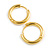 Minimalist Small Sleeper Hoop Huggie Earrings in Gold Tone Suitable for Men/Women/18mm D - view 2