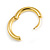 Minimalist Small Sleeper Hoop Huggie Earrings in Gold Tone Suitable for Men/Women/18mm D - view 5