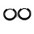 Minimalist Small Sleeper Hoop Huggie Earrings in Black Tone Suitable for Men/Women/18mm D - view 4