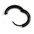 Minimalist Small Sleeper Hoop Huggie Earrings in Black Tone Suitable for Men/Women/18mm D - view 5