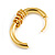 18mm D/ Minimalist Small Sleeper Hoop Huggie Earrings in Gold Tone Suitable for Men/Women - view 5