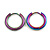 Minimalist Small Sleeper Hoop Huggie Earrings in Chameleon Tone Suitable for Men/Women/18mm D - view 5