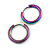 Minimalist Small Sleeper Hoop Huggie Earrings in Chameleon Tone Suitable for Men/Women/18mm D - view 10