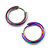 Minimalist Small Sleeper Hoop Huggie Earrings in Chameleon Tone Suitable for Men/Women/18mm D - view 6