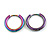 Minimalist Small Sleeper Hoop Huggie Earrings in Chameleon Tone Suitable for Men/Women/18mm D - view 7