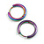 Minimalist Small Sleeper Hoop Huggie Earrings in Chameleon Tone Suitable for Men/Women/18mm D - view 2