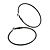 60mm D/ Slim Black Enamel Hoop Earrings/ Large Size - view 2