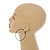 60mm D/ Slim Black Enamel Hoop Earrings/ Large Size - view 3