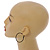 Black Enamel Slim Hoop Earrings/ Medium Size/ 40mm D - view 12