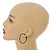 Black Enamel Slim Hoop Earrings/ Medium Size/ 40mm D - view 3