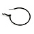 Black Enamel Slim Hoop Earrings/ Medium Size/ 40mm D - view 6