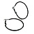 Black Enamel Slim Hoop Earrings/ Medium Size/ 40mm D - view 2