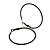 50mm D/ Black Enamel Slim Hoop Earrings/ Large - view 11