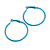 40mm D/ Light Blue Enamel Slim Hoop Earrings - view 8
