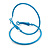 40mm D/ Light Blue Enamel Slim Hoop Earrings - view 11