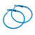 40mm D/ Light Blue Enamel Slim Hoop Earrings - view 6