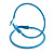 40mm D/ Light Blue Enamel Slim Hoop Earrings - view 2