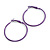 40mm D/ Purple Enamel Slim Hoop Earrings - view 8