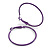 40mm D/ Purple Enamel Slim Hoop Earrings - view 10