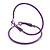 40mm D/ Purple Enamel Slim Hoop Earrings - view 11