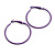 40mm D/ Purple Enamel Slim Hoop Earrings - view 4