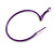 40mm D/ Purple Enamel Slim Hoop Earrings - view 6