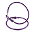 40mm D/ Purple Enamel Slim Hoop Earrings - view 2