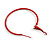 40mm D/ Red Enamel Slim Hoop Earrings - view 10