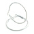 40mm D/ White Enamel Slim Hoop Earrings - view 11