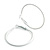 40mm D/ White Enamel Slim Hoop Earrings - view 12