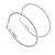 40mm D/ White Enamel Slim Hoop Earrings - view 13