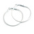 40mm D/ White Enamel Slim Hoop Earrings - view 6