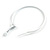 40mm D/ White Enamel Slim Hoop Earrings - view 7