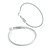 40mm D/ White Enamel Slim Hoop Earrings - view 2