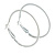 40mm D/ White Enamel Slim Hoop Earrings - view 5