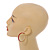 40mm D/ Wide Red Enamel Hoop Earrings In Gold Tone/ Medium Size - view 3