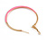 50mm Diameter/ Gold Tone with Pink Enamel Hoop Earrings/ Large Size - view 6