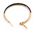 50mm Diameter/ Gold Tone with Dark Purple Enamel Hoop Earrings/ Large Size - view 6
