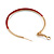 50mm Diameter/ Gold Tone with Red Enamel Hoop Earrings/ Large Size - view 6