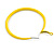Large Banana Yellow Enamel Hoop Earrings In Silver Tone - 60mm Diameter - view 7