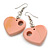 Pastel Pink Cut Out Heart Wooden Drop Earrings - 55mm Long - view 6