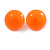 22mm D/ Neon Orange Acrylic Dome Shape Stud Earrings/ Retro