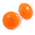 22mm D/ Neon Orange Acrylic Dome Shape Stud Earrings/ Retro - view 4