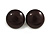 22mm D/ Black Acrylic Dome Shape Stud Earrings/ Retro