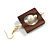 Stylish Square Wood Pearl Bead Drop Earrings - 70mm Long - view 5