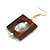 Stylish Square Wood Pearl Bead Drop Earrings - 70mm Long - view 7