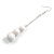 White Acrylic Bead with Chain Long Earrings In Silver Tone - 10cm L - view 5