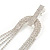 Breathtaking Crystal Fringe Dangle Clip On Earrings in Silver Tone - 11cm Long - view 5