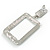 Mesmerizing AB Crystal Rectangular Drop Earrings In Silver Tone Metal - 65mm L - view 5